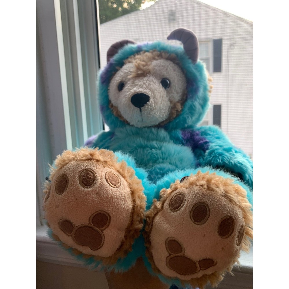 DISNEY PARKS DUFFY BEAR PLUSH With MONSTERS INC SULLY COSTUME
